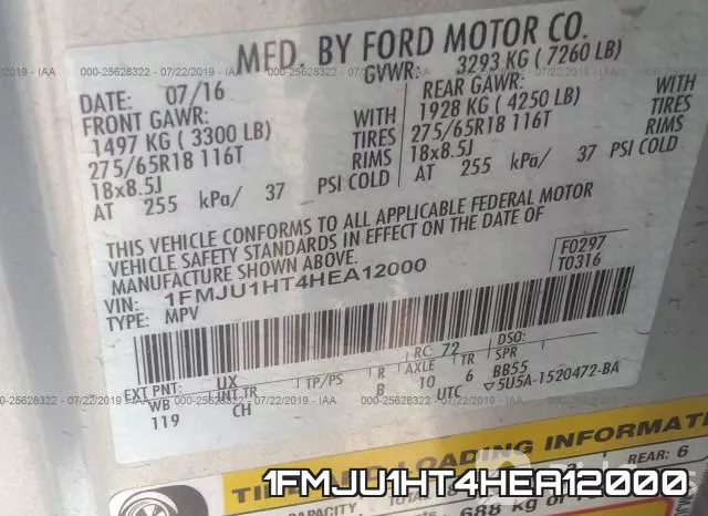 1FMJU1HT4HEA12000 фото 10