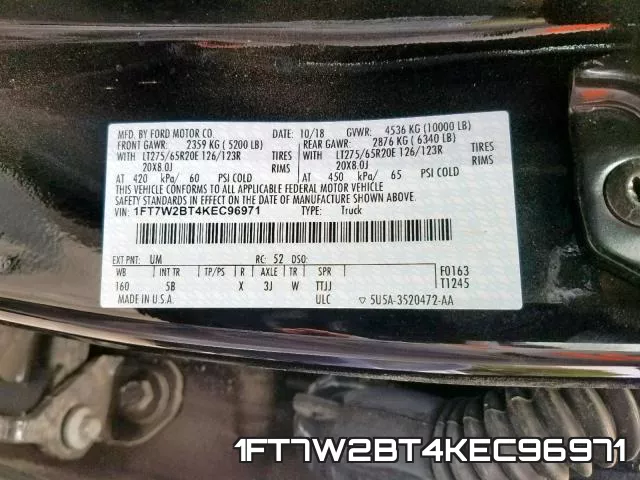 1FT7W2BT4KEC96971 фото 2