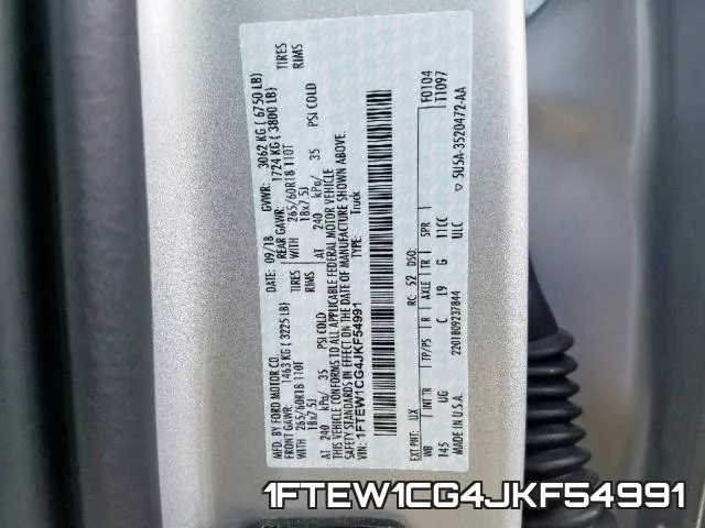 1FTEW1CG4JKF54991 фото 2