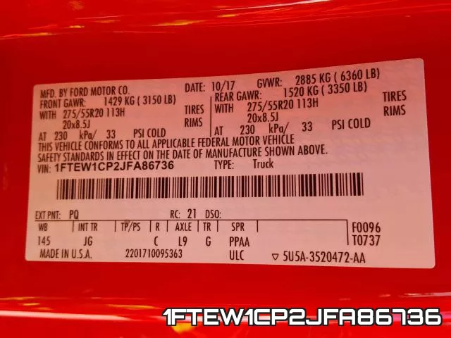 1FTEW1CP2JFA86736 фото 2