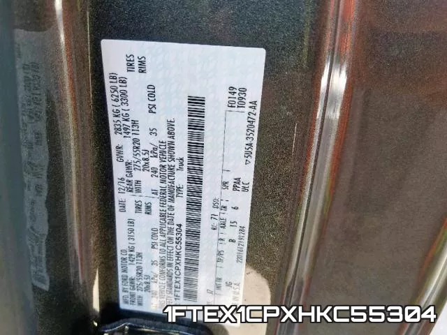 1FTEX1CPXHKC55304 фото 2