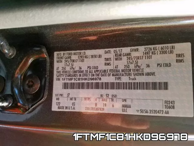 1FTMF1C81HKD96978 фото 2