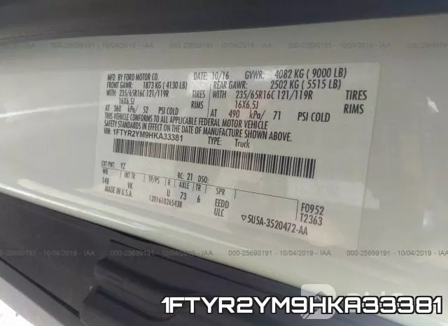 1FTYR2YM9HKA33381 фото 10