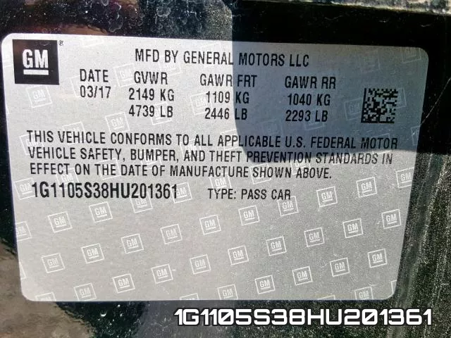 1G1105S38HU201361 фото 2