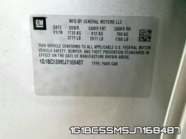 1G1BC5SM5J7168487 фото 2