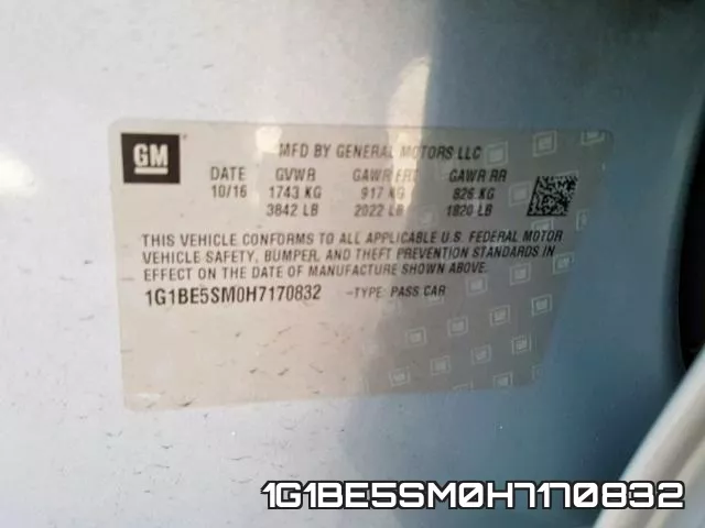 1G1BE5SM0H7170832 фото 2