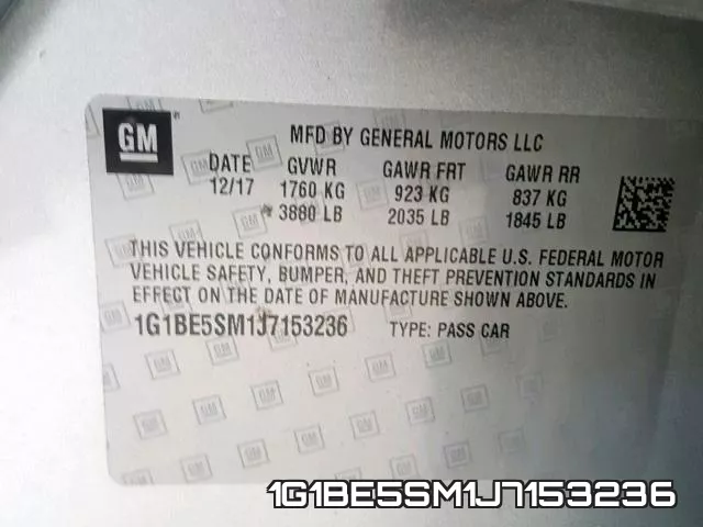 1G1BE5SM1J7153236 фото 2