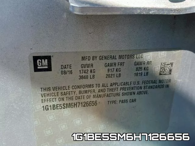 1G1BE5SM6H7126656 фото 2