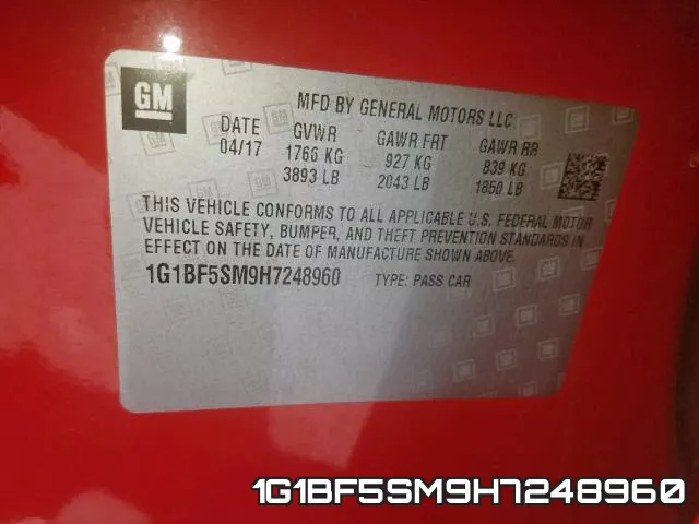 1G1BF5SM9H7248960 фото 2
