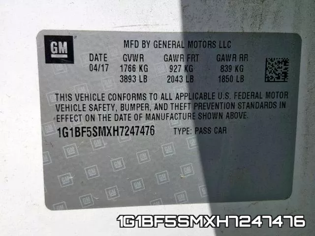 1G1BF5SMXH7247476 фото 2