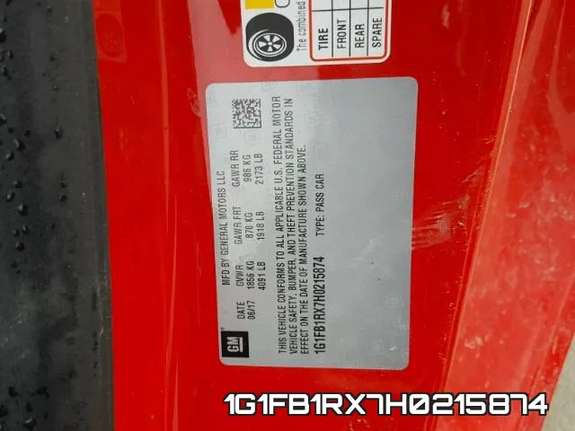 1G1FB1RX7H0215874 фото 2
