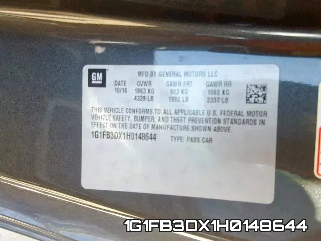 1G1FB3DX1H0148644 фото 2