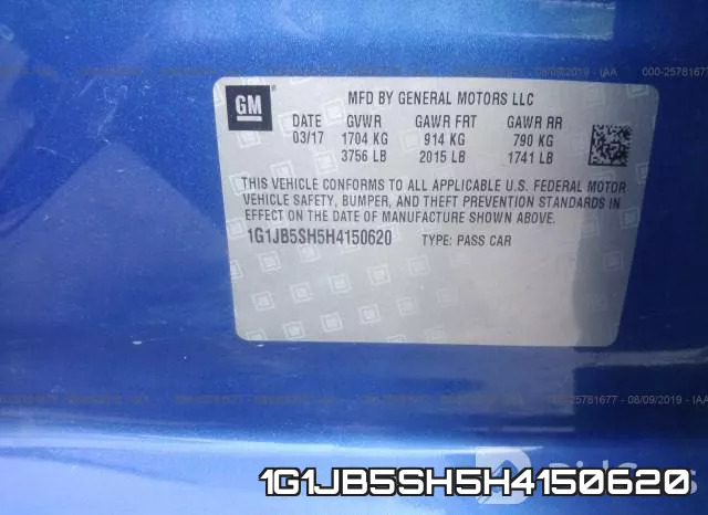 1G1JB5SH5H4150620 фото 10