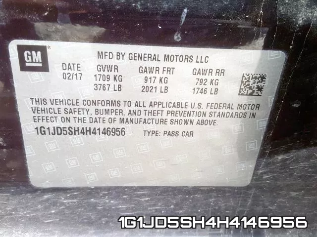 1G1JD5SH4H4146956 фото 2