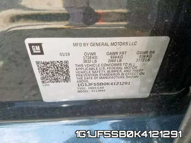 1G1JF5SB0K4121291 фото 2