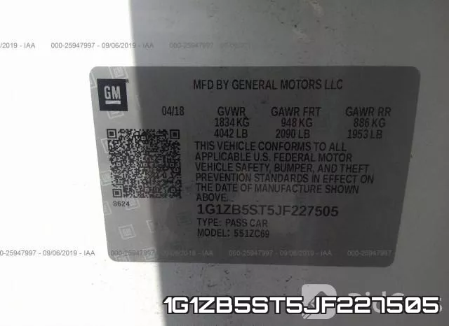 1G1ZB5ST5JF227505 фото 10