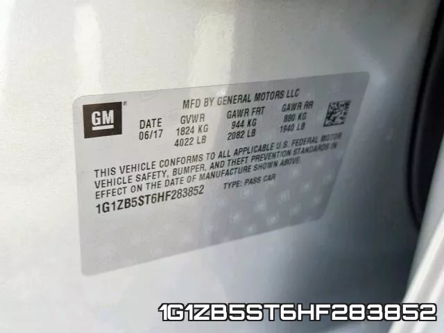 1G1ZB5ST6HF283852 фото 2