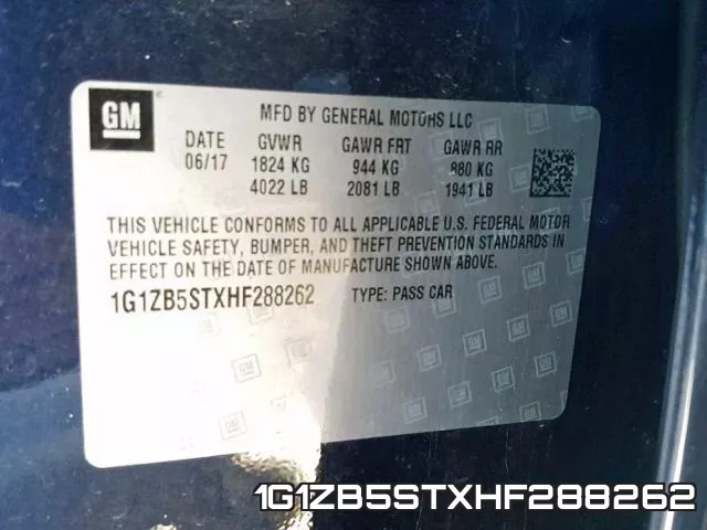 1G1ZB5STXHF288262 фото 2