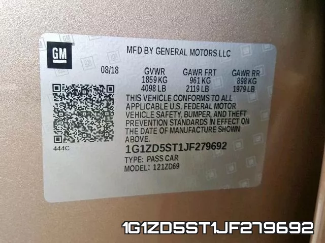 1G1ZD5ST1JF279692 фото 2