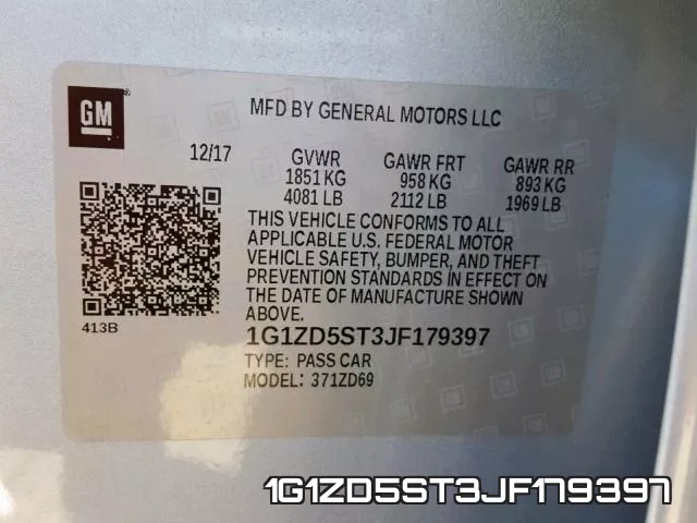1G1ZD5ST3JF179397 фото 2