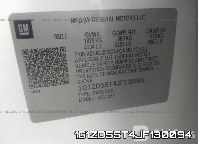 1G1ZD5ST4JF130094 фото 10