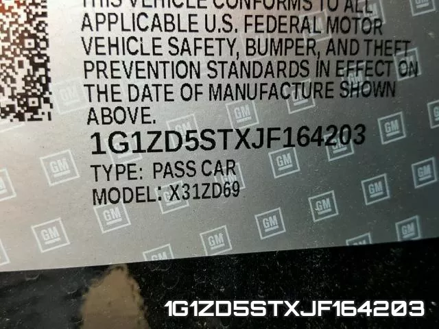 1G1ZD5STXJF164203 фото 2