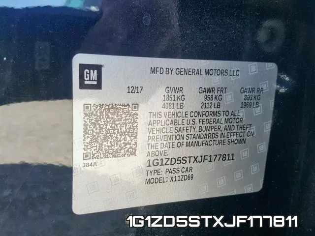 1G1ZD5STXJF177811 фото 2
