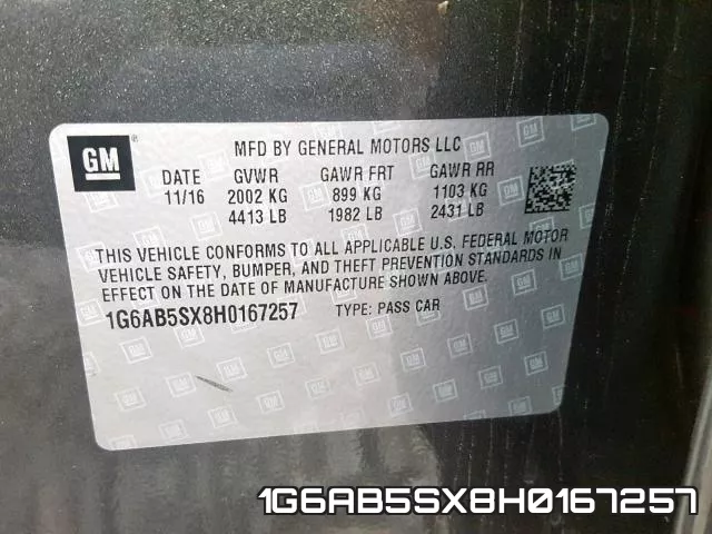1G6AB5SX8H0167257 фото 2