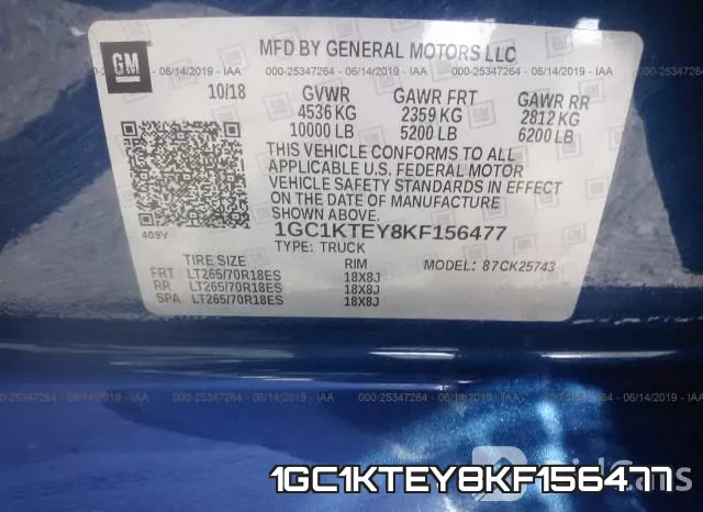1GC1KTEY8KF156477 фото 10