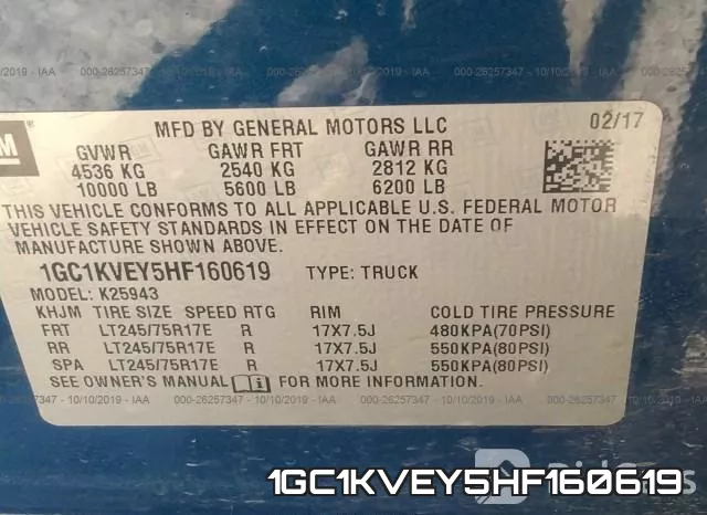 1GC1KVEY5HF160619 фото 10