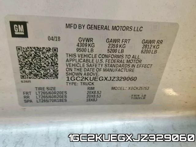 1GC2KUEGXJZ329060 фото 2