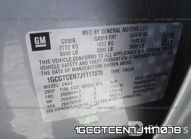 1GCGTCEN7J1117078 фото 10