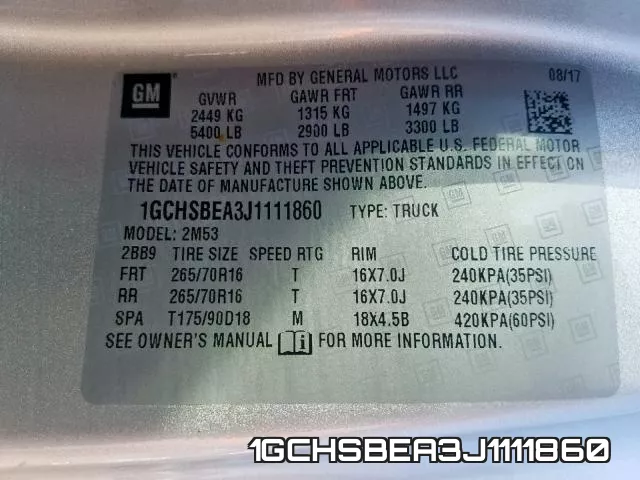 1GCHSBEA3J1111860 фото 2
