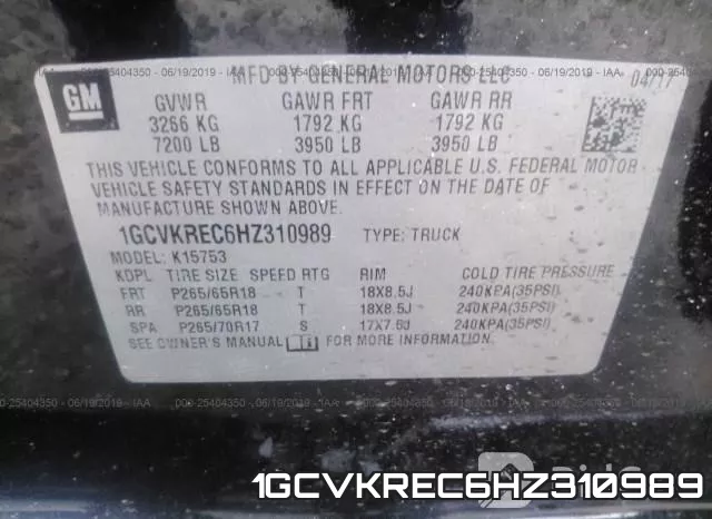 1GCVKREC6HZ310989 фото 10