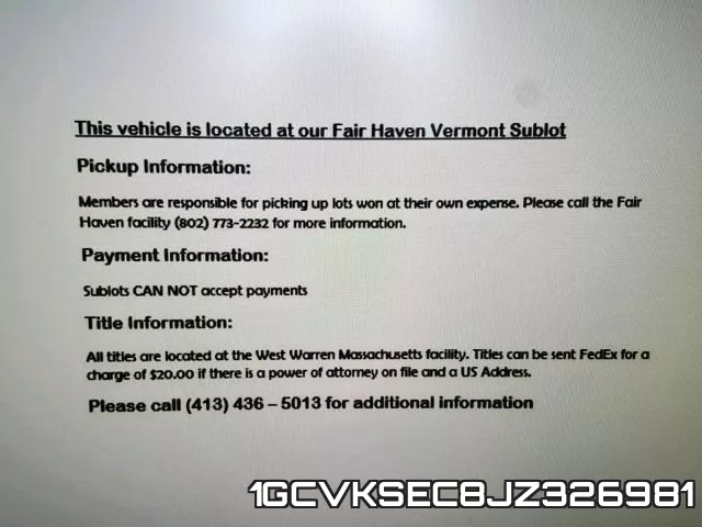 1GCVKSEC8JZ326981 фото 10