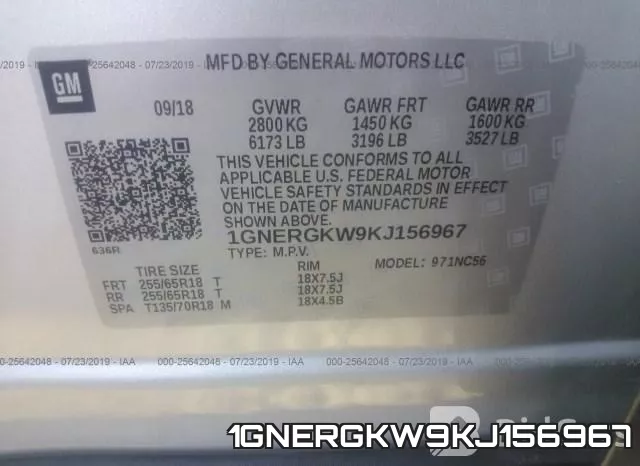 1GNERGKW9KJ156967 фото 10