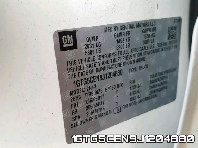 1GTG5CEN9J1204880 фото 2