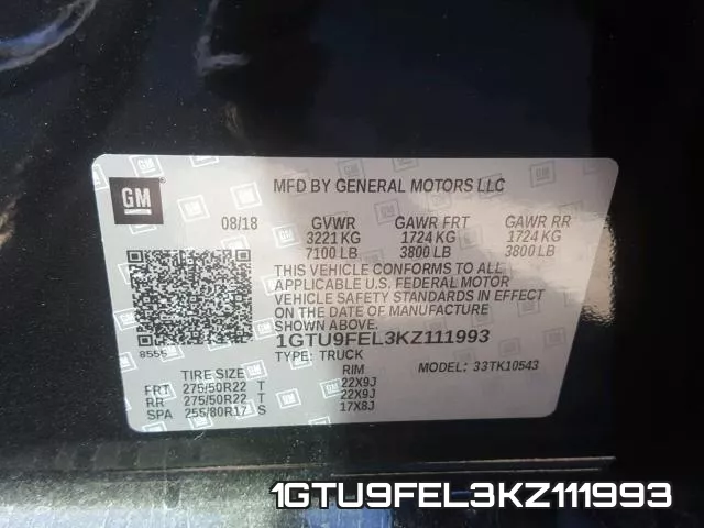 1GTU9FEL3KZ111993 фото 2