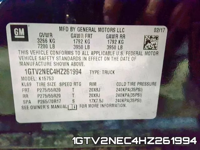 1GTV2NEC4HZ261994 фото 2