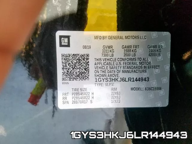 1GYS3HKJ6LR144943 фото 2