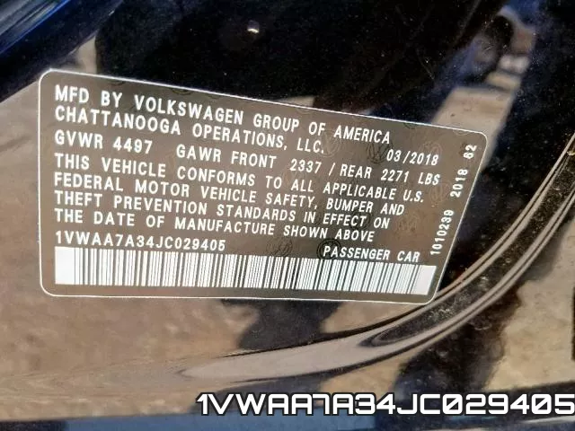 1VWAA7A34JC029405 фото 2