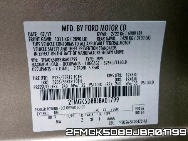 2FMGK5D88JBA01799 фото 9