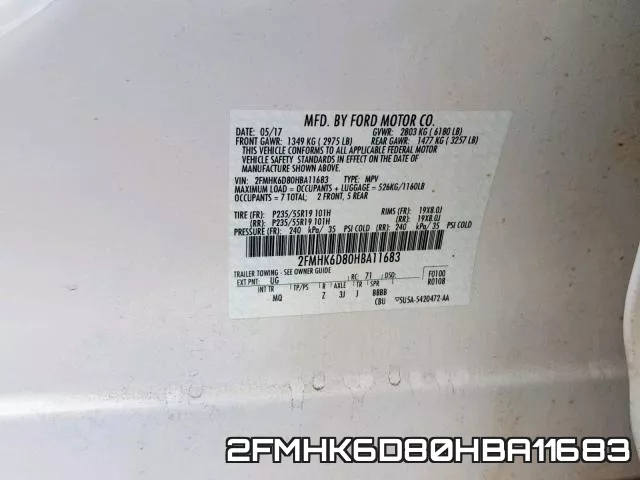2FMHK6D80HBA11683 фото 2