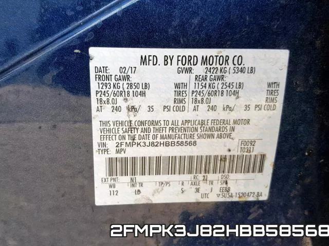 2FMPK3J82HBB58568 фото 2