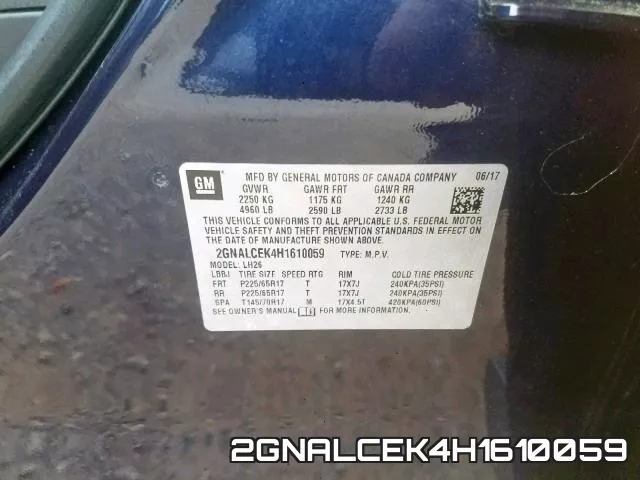 2GNALCEK4H1610059 фото 2