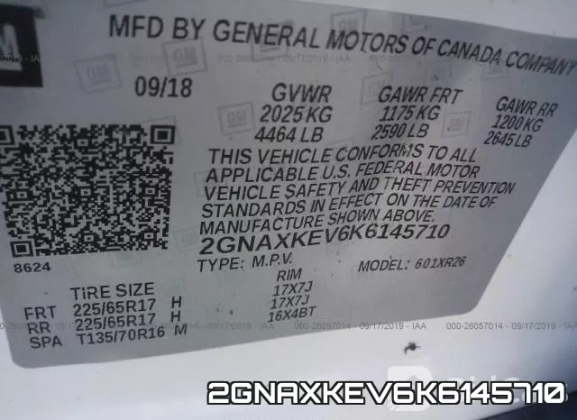 2GNAXKEV6K6145710 фото 10