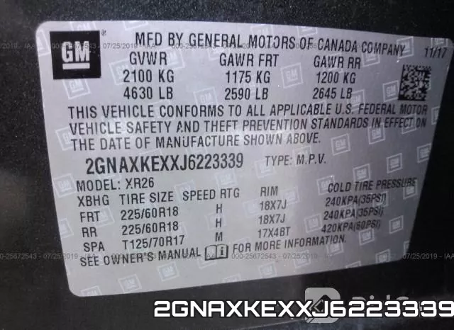 2GNAXKEXXJ6223339 фото 10
