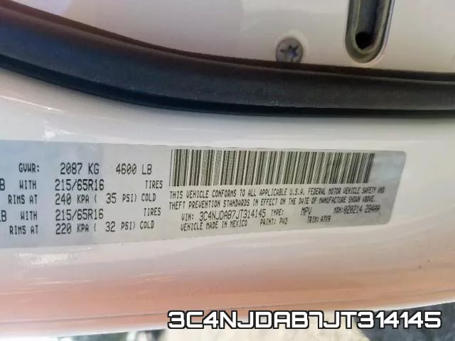 3C4NJDAB7JT314145 фото 2