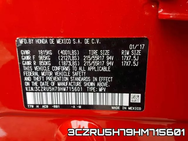 3CZRU5H79HM715601 фото 2
