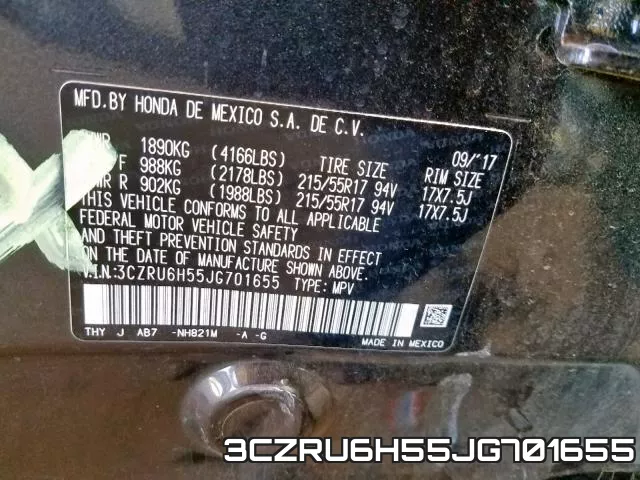 3CZRU6H55JG701655 фото 2